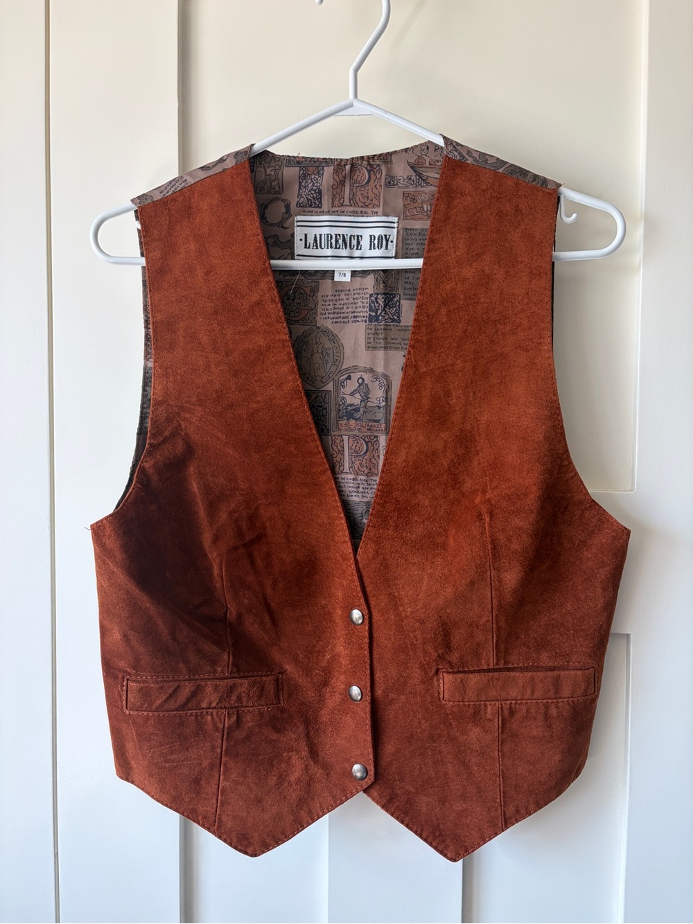 Women's Rust Suede Vest